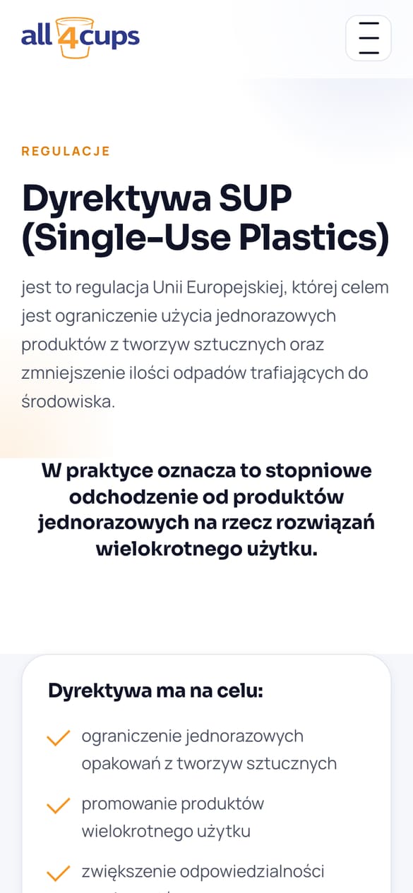 Dyrektywa SUP wyjaśniona po ludzku, z terminami - to przepisy tworzą popyt na kubek wielorazowy. (telefon)