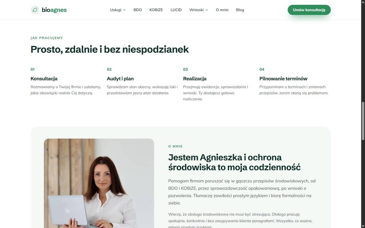 Proces współpracy rozpisany na cztery kroki - konsultacja, audyt, realizacja, pilnowanie terminów.