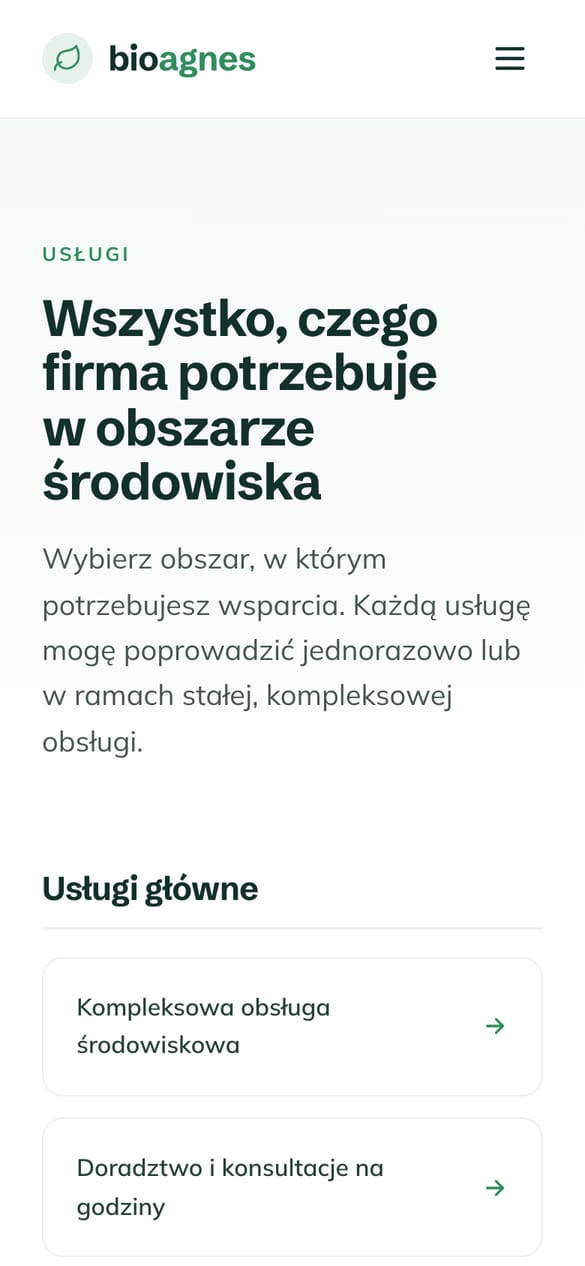 Katalog usług z jednego pliku danych - siatka kart zasilana tym samym źródłem co mega-menu. (telefon)