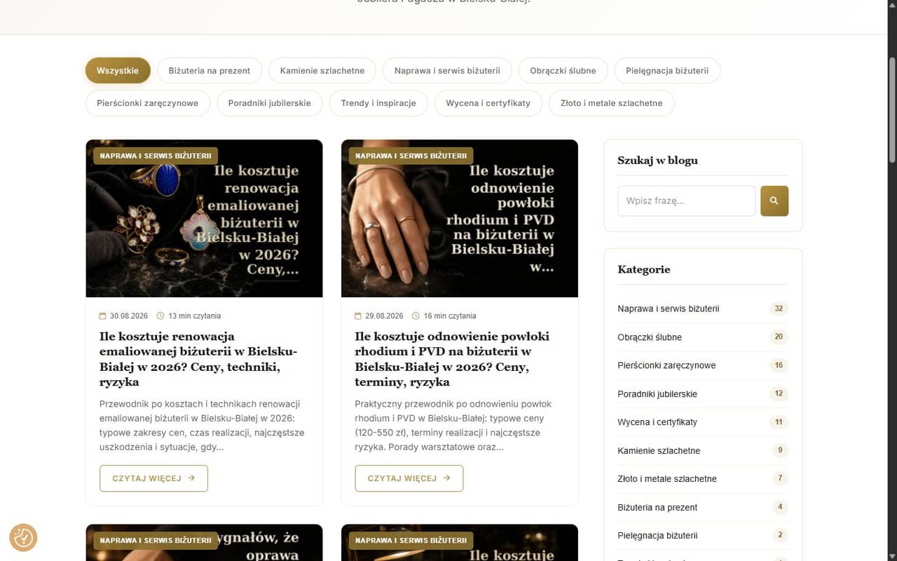 Blog po roku pracy pipeline'u: wpisy z 29 i 30 sierpnia, kategorie z licznikami, generowane grafiki z nakładką tekstową.