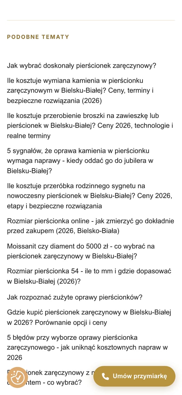 Blok „Podobne tematy” renderowany przez motyw: linki do wpisów z tego samego tematu, działające w obie strony i bez martwych odnośników po scaleniu wpisów. (telefon)