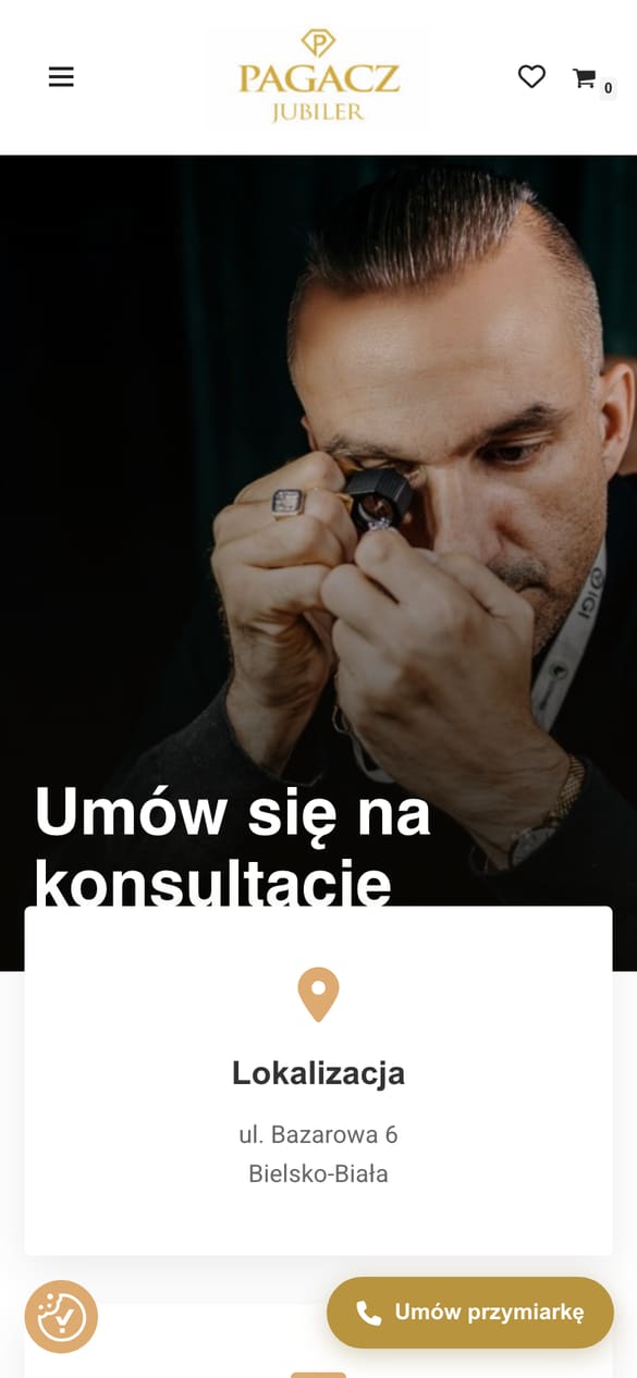 Kontakt i umówienie konsultacji - lokalizacja showroomu, e-mail i telefon na kartach pod hero. (telefon)