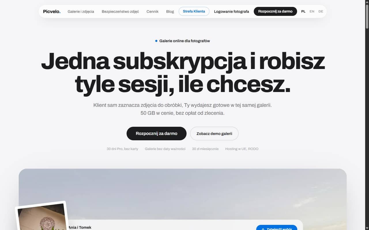 Strona główna - abonament zamiast opłaty od każdej galerii.