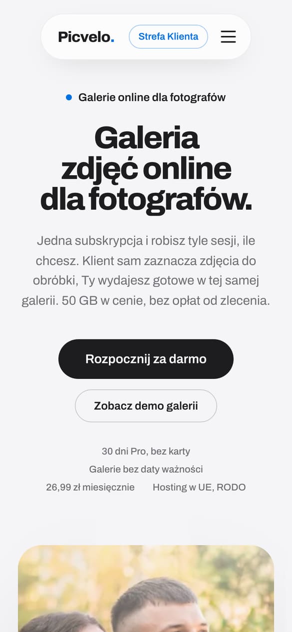 Strona główna - abonament zamiast opłaty od każdej galerii. (telefon)
