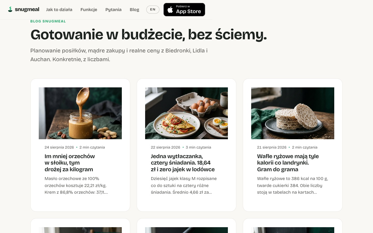 Blog na Markdownie: 31 wpisów PL+EN, renderowanych w czasie builda, bez CMS-a i bazy danych.