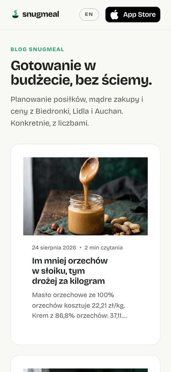 Blog na Markdownie: 31 wpisów PL+EN, renderowanych w czasie builda, bez CMS-a i bazy danych. (telefon)