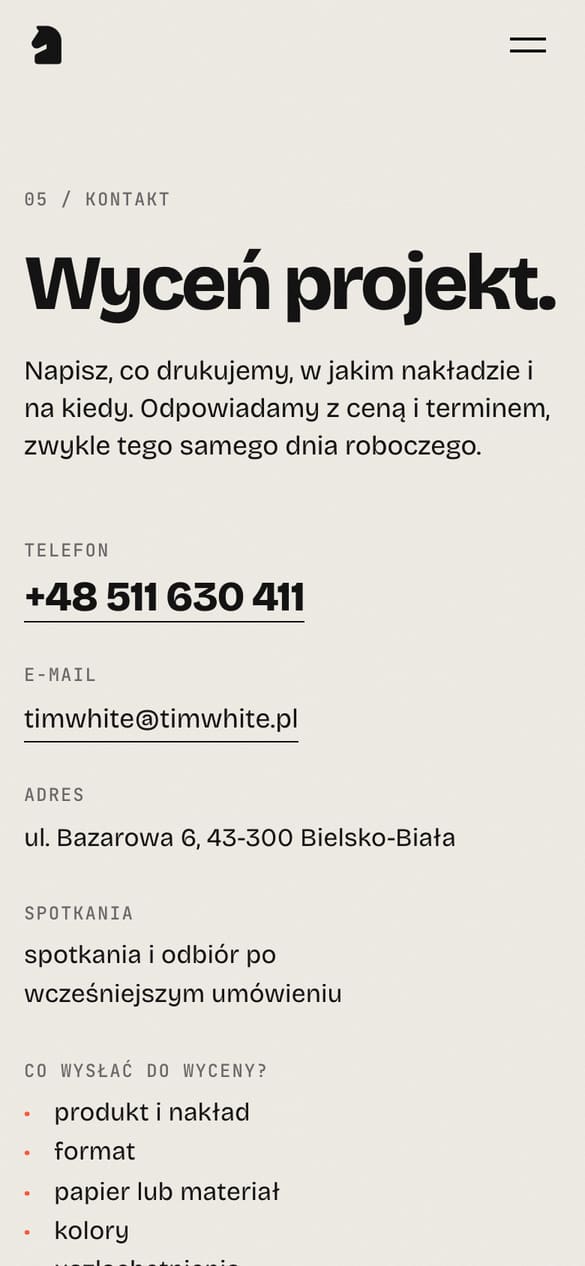 Pierwszy krok wyceny to wybór produktu z czterech kafli. (telefon)