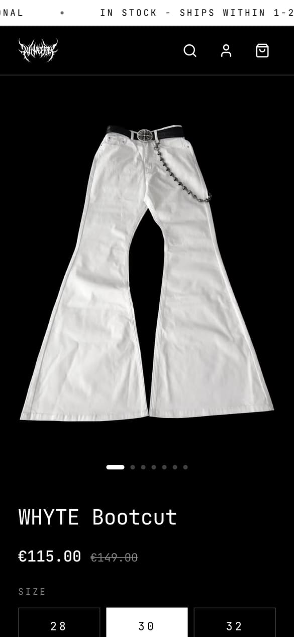 Karta produktu WHYTE Bootcut - warianty rozmiaru, cena w EUR, informacja o wysyłce. (telefon)